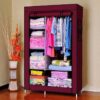 Тканевый шкаф складной STORAGE WARDROBE KM-105 на 2 секции (106х45х170 см), органайзер для одежды
