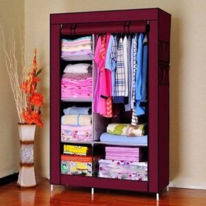Тканевый шкаф складной STORAGE WARDROBE KM-105 на 2 секции (106х45х170 см), органайзер для одежды