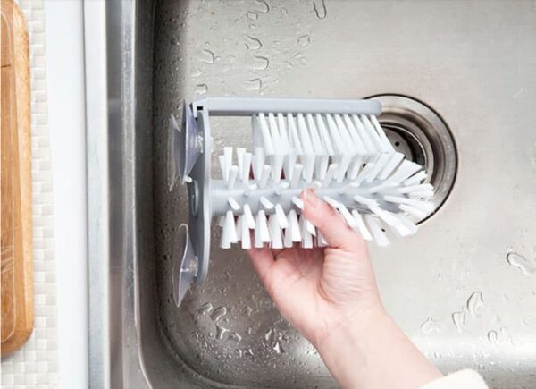 Щётка для мытья стаканов и бутылок Multi-Function Suction Cup Brush, стеклоотмыватель