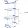 Многоярусная сушилка для белья, вещей, одежды Garment rack with wheels складная