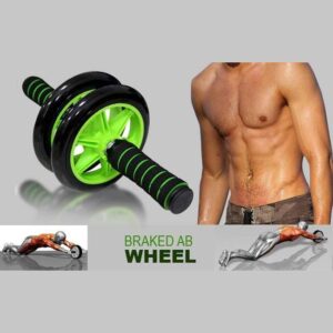 Гимнастическое спортивное фитнес колесо Double wheel Abs health abdomen round | Тренажер-ролик для мышц