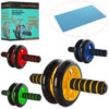 Гимнастическое спортивное фитнес колесо Double wheel Abs health abdomen round | Тренажер-ролик для мышц