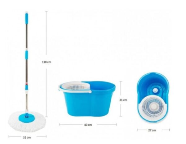 Универсальная швабра с отжимом-центрифугой и ведром Easy Mop "Круглая Швабра"
