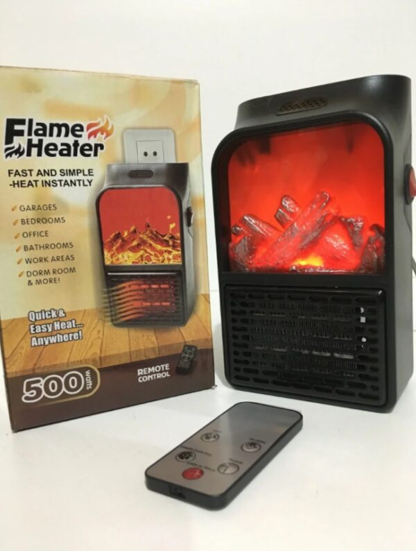 Портативный обогреватель с пультом Flame Heater (1000 Вт) Экономный
