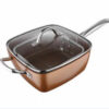 Сковородка-фритюрниця квадратная с крышкой TOP KITCHEN BN-8001