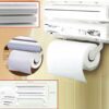 Кухонный тройной держатель Triple Paper Dispenser 3 в 1 для бумажных полотенец пищевой пленки и фольги