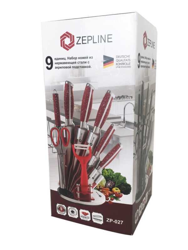 Профессиональный набор ножей Zepline ZP-027 с подставкой