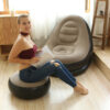 Надувное садовое кресло с пуфиком Air Sofa Comfort zd-33223, велюр, 76*130 см