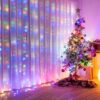 Гирлянда Водопад штора прозрачный провод 3х1,5м 320LED Мультиколор(сине-зелено-красный)