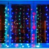 Гирлянда Водопад штора прозрачный провод 3х1,5м 320LED Мультиколор(сине-зелено-красный)