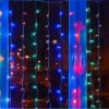 Гирлянда Водопад штора прозрачный провод 3х1,5м 320LED Мультиколор(сине-зелено-красный)