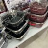 Набор кастрюль Higher Kitchen HK-302 КРАСНЫЕ с гранитным антипригарным покрытием