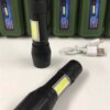Мощный фонарь карманный аккумуляторный портативный Police BL-511 на аккумуляторе с COB ZOOM USB в кейсе
