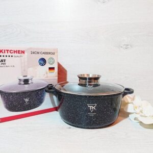 Кастрюля Top Kitchen (черный в белую точку, черный в оранжевую точку и синий) TК00052 24см 4,2 л