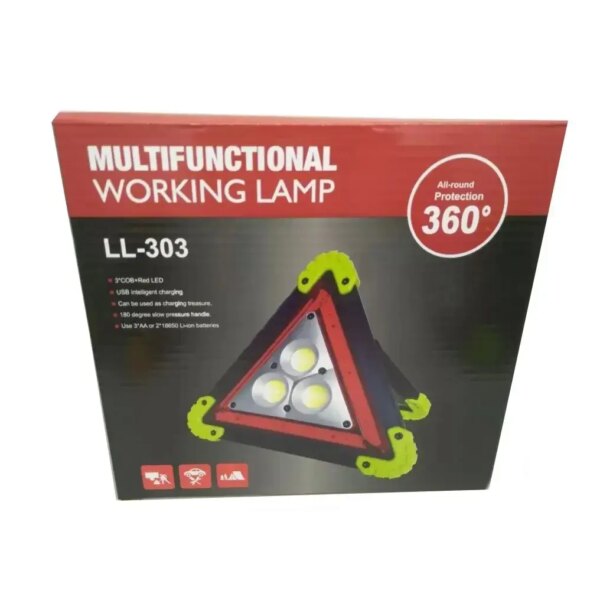Знак аварийной остановки прожектор аккумуляторный LED 30W LL-303 фонарь аварийного освещения аварийка Код: 303