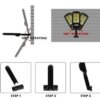 Уличный фонарь на столб с пультом на солнечных батареях Solar Light 6COB