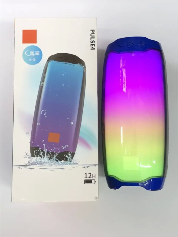 Беспроводная bluetooth колонка JBL pulse 4 Портативная акустика с подсветкой радио микрофоном Влагозащищенная