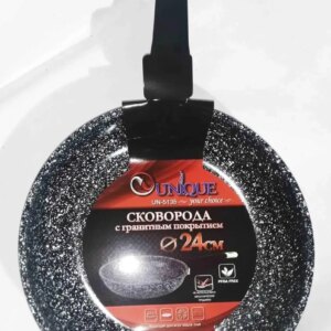 Сковорода 24 см темный гранит UNIQUE UN-5135 | Антипригарная сковорода | Гранитная сковорода