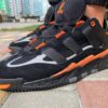 Мужские кроссовки Adidas Niteball FW2477,черные с оранжевыми вставками