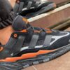 Мужские кроссовки Adidas Niteball FW2477,черные с оранжевыми вставками