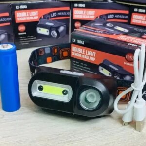 Налобный фонарь BL 1801A /1804A COB XPE + сенсор 18650 USB charge | Фонарик на голову аккумуляторный