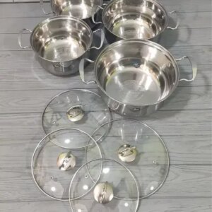Набор кастрюль из нержавеющей стали UNIQUE UN-5072 8пр (16,18,20,22 см)