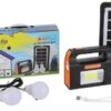 Солнечная зарядная станция + LED фонарь Junai JA-2007 с лампочками + Power Bank