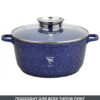 Кастрюля казан с мраморным антипригарным покрытием 24см 4,2л Top Kitchen TK00052  Синий
