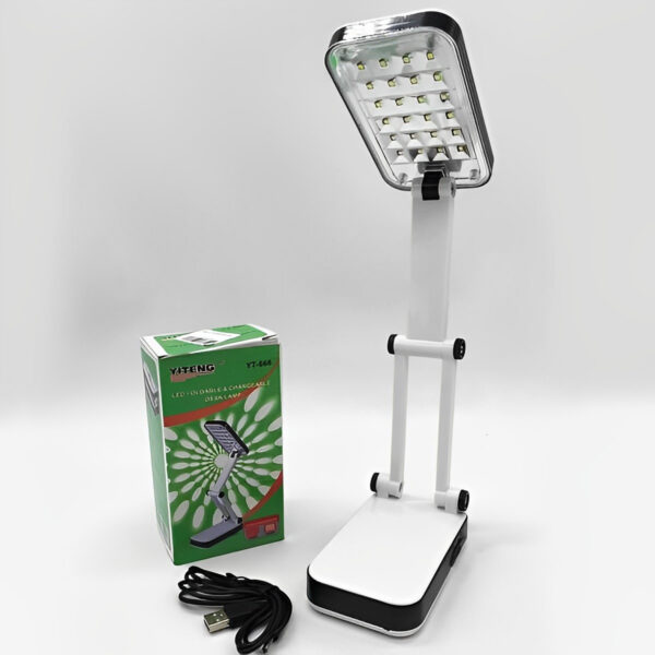 Настольная складная USB лампа 24 LED, YT-666, Белая / Настольный светодиодный светильник / Лампа трансформер