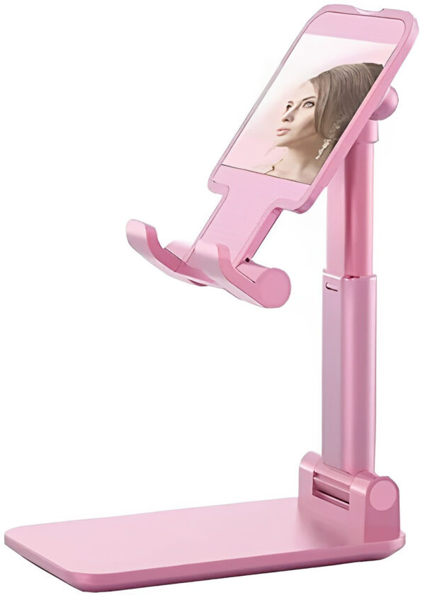 Настольная подставка держатель для телефона планшета Folding desktop phone stand Розовая