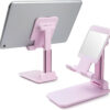 Настольная подставка держатель для телефона планшета Folding desktop phone stand Розовая