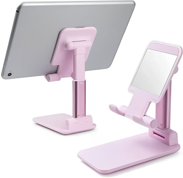 Настольная подставка держатель для телефона планшета Folding desktop phone stand Розовая