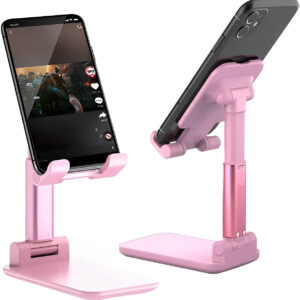 Настольная подставка держатель для телефона планшета Folding desktop phone stand Розовая