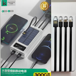 Power Bank Kamry 30000 mAh K-300 с солнечной панелью и проводами