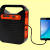 Фонарь-Power Bank EP-391bt радио-блютуз с солнечной панелью+лампочки 3шт