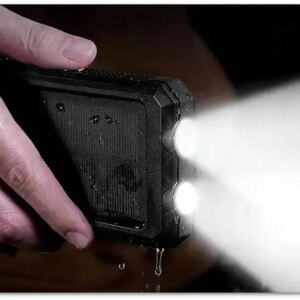 POWER BANK D003 на 30000mAh и 2 USB с солнечной панелью