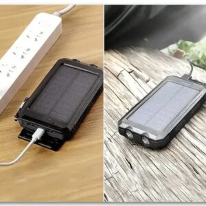 POWER BANK D003 на 30000mAh и 2 USB с солнечной панелью