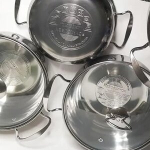 Набор кастрюль из нержавеющей стали Grandhoff GR 3837 10 предметов Набор кухонных кастрюль
