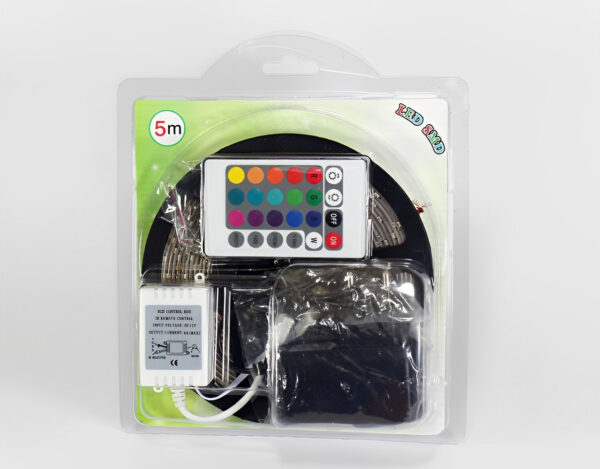 Светодиодная RGB лента 5м 2835 RGB с контроллером и блоком питания