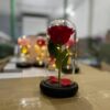 Роза в колбе с LED подсветкой большая красная