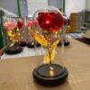 Роза в колбе с LED МАЛЕНЬКАЯ №A54 Красная