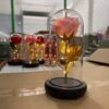 Роза в колбе с LED Маленькая №A54 Розовая