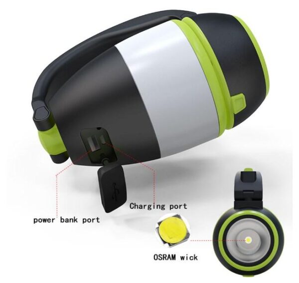 Кемпинговый светодиодный фонарь трансформер 3 в 1 с функцией powerbank SHAYING