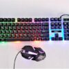 Компьютерная клавиатура с подсветкой геймерская UKC M416 ART-5559 Combo Gamer игровая клавиатура с мышкой