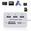 Картридер для чтения карт-концентраторов HUB USB Combo 2.0 USB/MS/MS Pro DUO/SD/M2/MMC/MicroSD