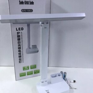 Мощная аккумуляторная настольная лампа Digad 1963 на 48 LED 5W (ЗАРЯДКА ОТ USB/СЪЕМНЫЕ АККУМУЛЯТОРЫ) Белая