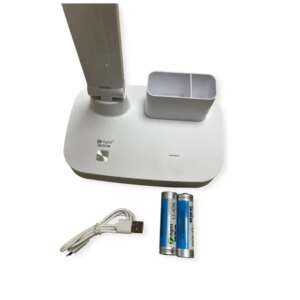 Мощная аккумуляторная настольная лампа Digad 1963 на 48 LED 5W (ЗАРЯДКА ОТ USB/СЪЕМНЫЕ АККУМУЛЯТОРЫ) Белая