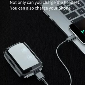 Bluetooth блютуз наушники M18 беспроводные наушники есть фонарик и зеркало