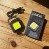 Фонарик брелок аккумуляторный LED COB c карабином и магнитом 500 mAh