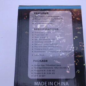 Колонка с LED- подсветкой музыкальная портативная Bluetooth AM-303